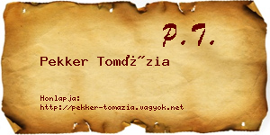 Pekker Tomázia névjegykártya